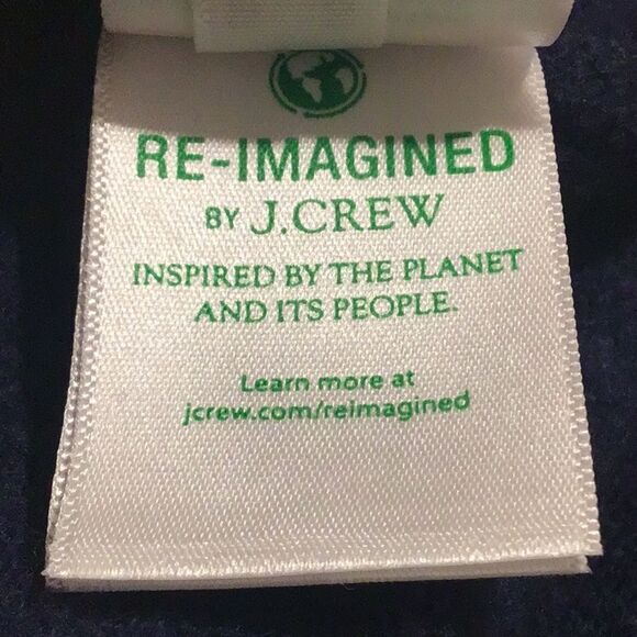 J. Crew Factory Teal Navy Colorblock Quarter Zip Soft Yarn Pullover Sweater - Picture 15 of 16